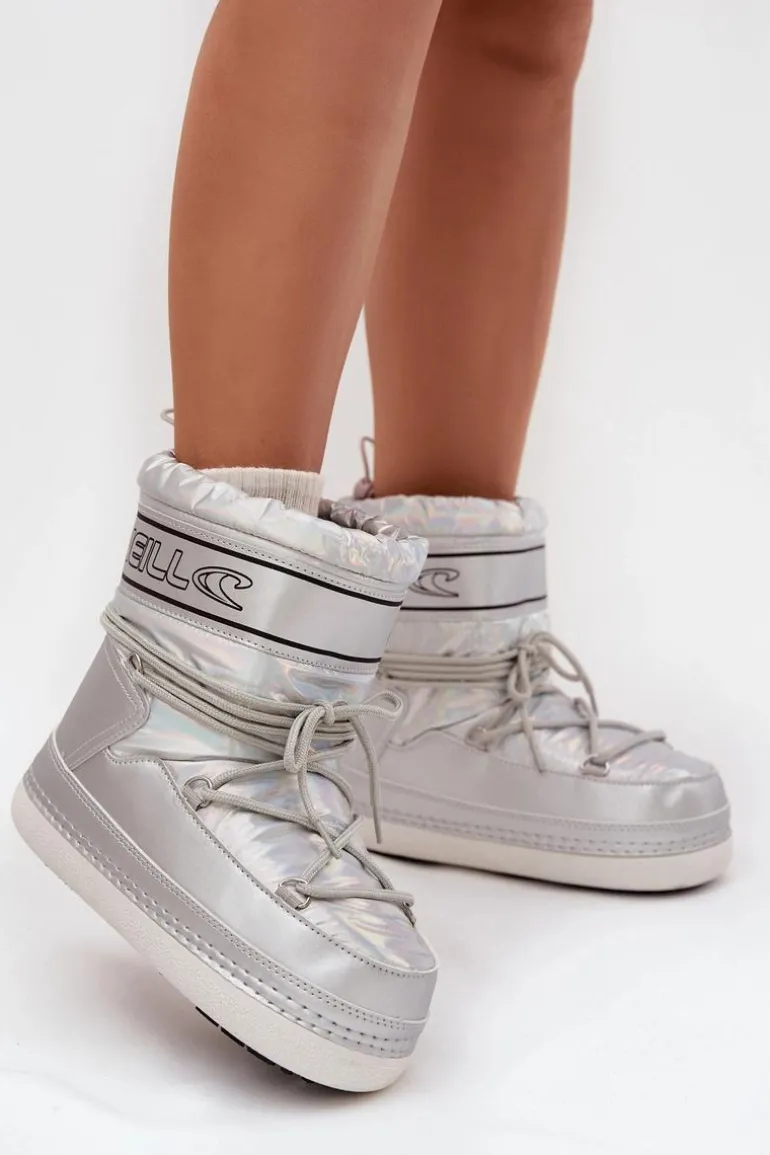 Śniegowce Damskie Z Wiązaniem O'NEILL LISA WOMEN HIGH 90253012.99S Srebrne