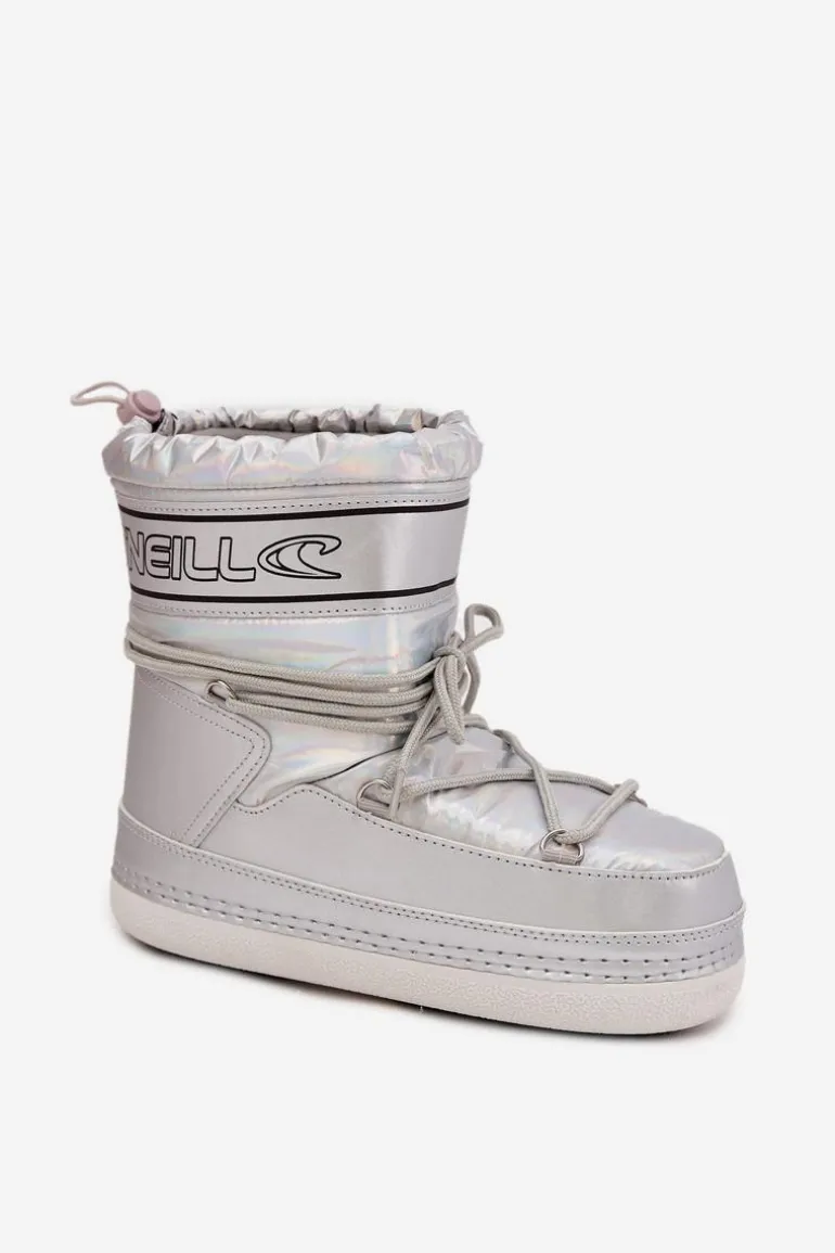 Śniegowce Damskie Z Wiązaniem O'NEILL LISA WOMEN HIGH 90253012.99S Srebrne