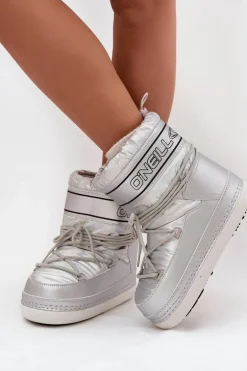 Śniegowce Damskie Z Wiązaniem O'NEILL LISA WOMEN HIGH 90253012.99S Srebrne