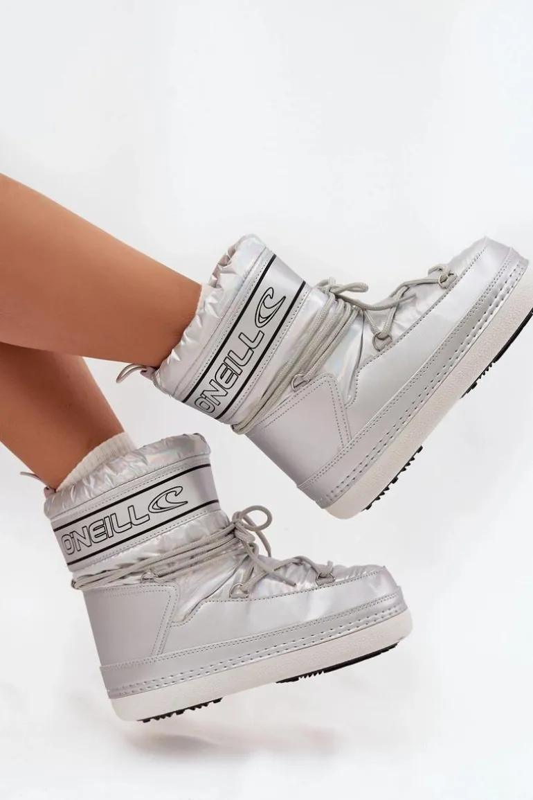 Śniegowce Damskie Z Wiązaniem O'NEILL LISA WOMEN HIGH 90253012.99S Srebrne