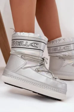 Śniegowce Damskie Z Wiązaniem O'NEILL LISA WOMEN HIGH 90253012.99S Srebrne