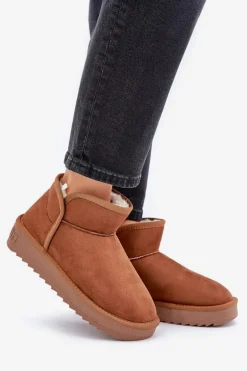 Śniegowce Na Platformie Damskie D.Franklin DFSH370010 Brązowe