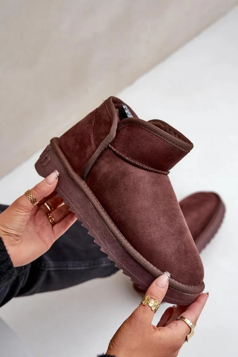 Śniegowce Na Platformie Damskie D.Franklin DFSH370010 Czekoladowe