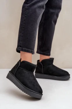 Śniegowce Na Platformie Damskie D.Franklin DFSH370010 Czarne