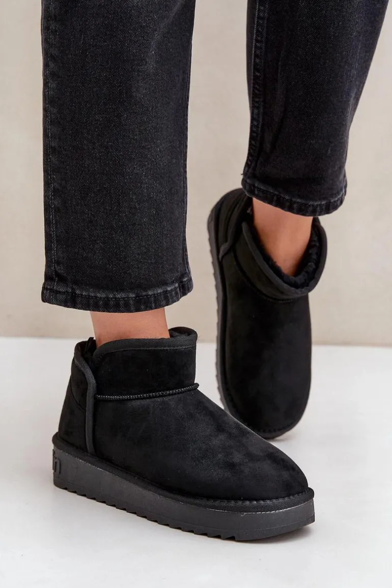 Śniegowce Na Platformie Damskie D.Franklin DFSH370010 Czarne