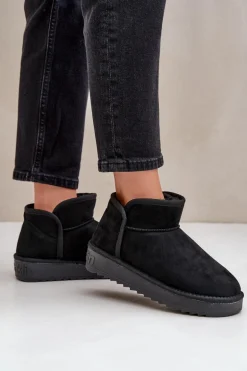 Śniegowce Na Platformie Damskie D.Franklin DFSH370010 Czarne