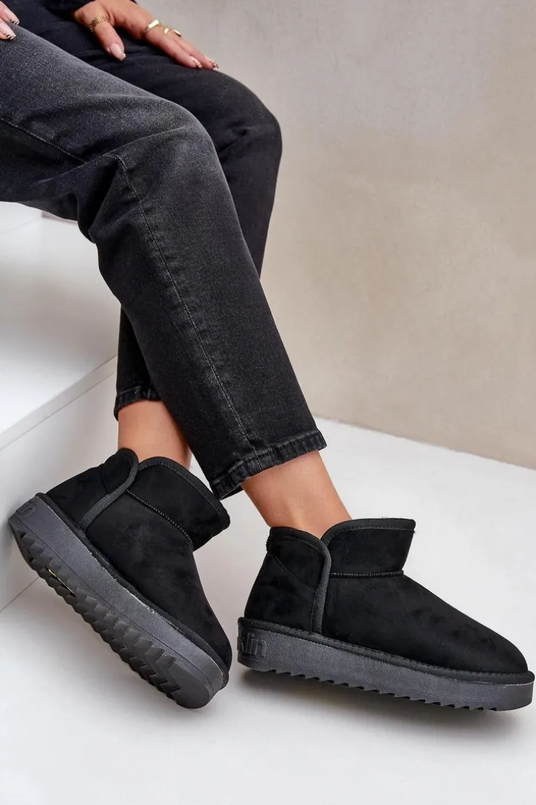 Śniegowce Na Platformie Damskie D.Franklin DFSH370010 Czarne