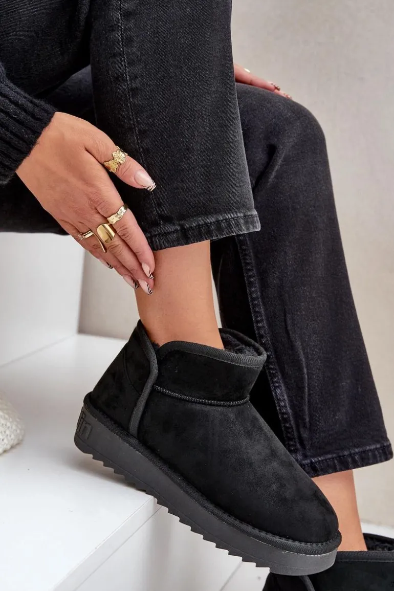 Śniegowce Na Platformie Damskie D.Franklin DFSH370010 Czarne