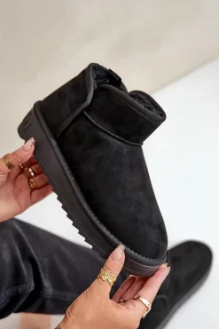 Śniegowce Na Platformie Damskie D.Franklin DFSH370010 Czarne