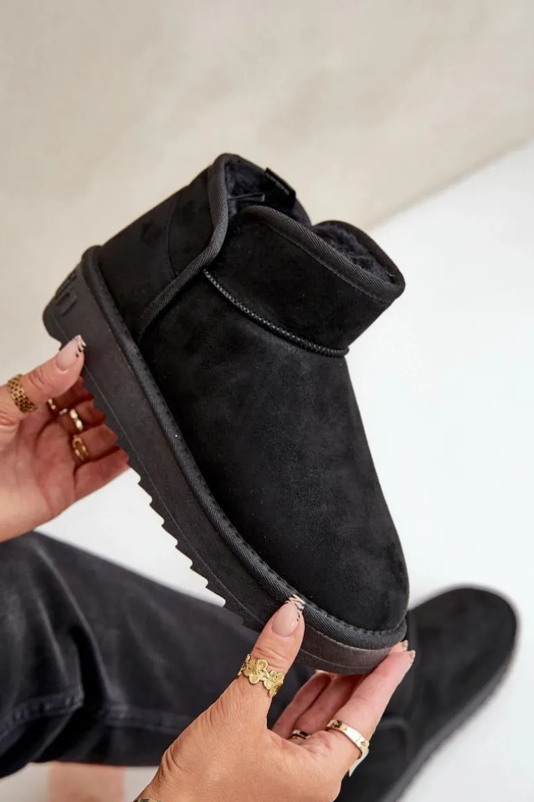 Śniegowce Na Platformie Damskie D.Franklin DFSH370010 Czarne