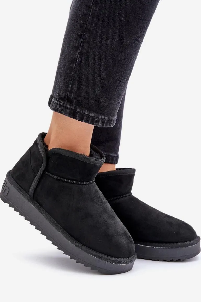 Śniegowce Na Platformie Damskie D.Franklin DFSH370010 Czarne