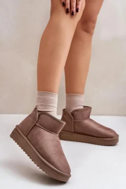 Śniegowce Na Platformie Damskie D.Franklin DFSH370010 Taupe