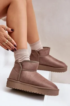 Śniegowce Na Platformie Damskie D.Franklin DFSH370010 Taupe