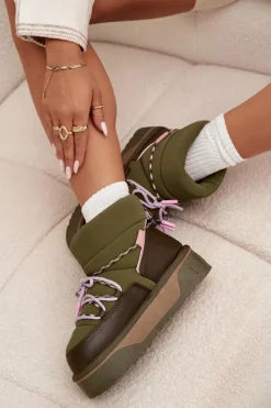 Śniegowce Na Platformie D.Franklin DFSH371015 Khaki