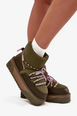 Śniegowce Na Platformie D.Franklin DFSH371015 Khaki