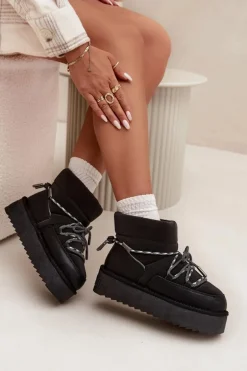 Śniegowce Na Platformie D.Franklin DFSH371015 Czarne