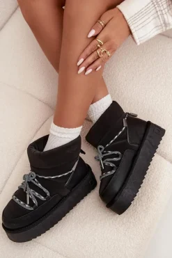 Śniegowce Na Platformie D.Franklin DFSH371015 Czarne