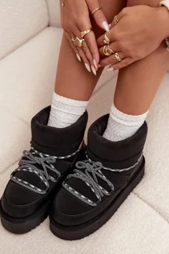 Śniegowce Na Platformie D.Franklin DFSH371015 Czarne