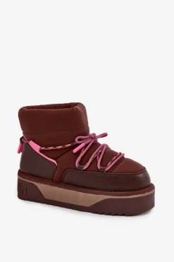 Śniegowce Na Platformie D.Franklin DFSH371015 Czekoladowe