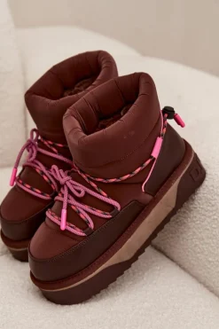 Śniegowce Na Platformie D.Franklin DFSH371015 Czekoladowe