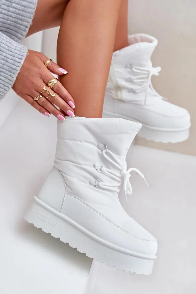 Śniegowce Na Platformie Na Zamek Big Star OO274886 Białe