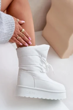 Śniegowce Na Platformie Na Zamek Big Star OO274886 Białe