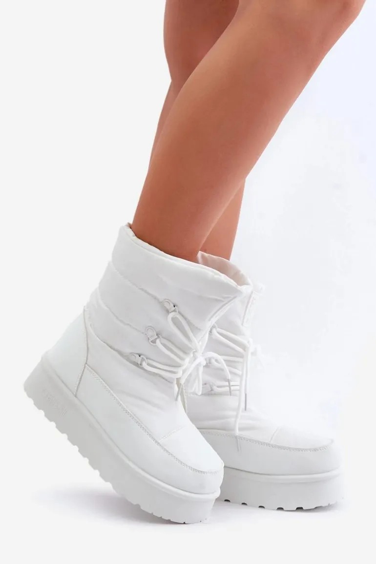 Śniegowce Na Platformie Na Zamek Big Star OO274886 Białe