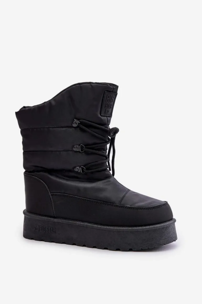 Śniegowce Na Platformie Na Zamek Big Star OO274884 Czarne