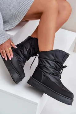 Śniegowce Na Platformie Na Zamek Big Star OO274884 Czarne