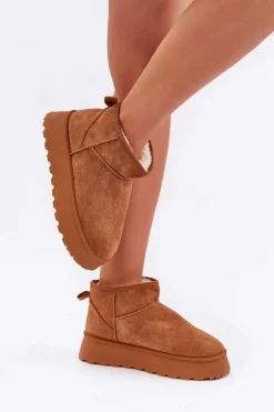 Śniegowce Na Platformie Z Eko Zamszu Camel Vlivana