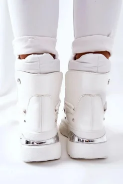 Śniegowce Ocieplane Futerkiem Białe Holys