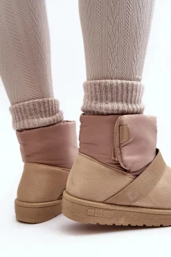 Śniegowce Ocieplane Na Platformie Beżowe Big Star MM274152