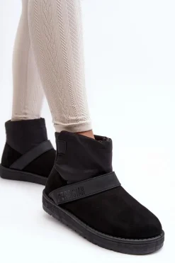 Śniegowce Ocieplane Na Platformie Czarne Big Star MM274151