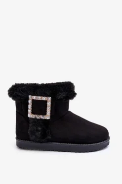 Śniegowce Ocieplane Z Klamrą Czarne Dulca