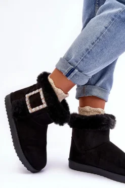 Śniegowce Ocieplane Z Klamrą Czarne Dulca