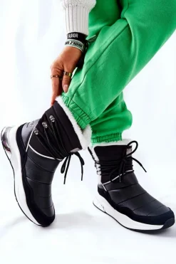 Śniegowce Wiązane Big Star II274279 Czarne