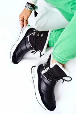 Śniegowce Wiązane Big Star II274279 Czarne