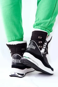 Śniegowce Wiązane Big Star II274279 Czarne