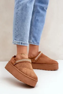 Śniegowce Z Ozdobnym Haftem Camel Selithria