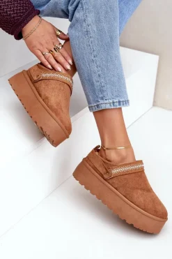 Śniegowce Z Ozdobnym Haftem Camel Selithria