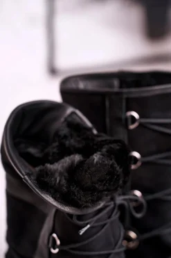 Śniegowce Zamszowe z Futerkiem Laura Messi Czarne 2054