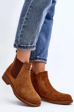 Niskie Botki Sztyblety Damskie Camel Sawarra