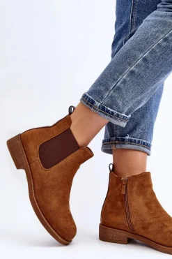Niskie Botki Sztyblety Damskie Camel Sawarra