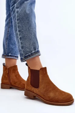 Niskie Botki Sztyblety Damskie Camel Sawarra
