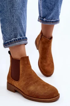 Niskie Botki Sztyblety Damskie Camel Sawarra