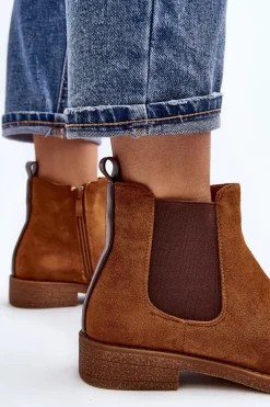 Niskie Botki Sztyblety Damskie Camel Sawarra