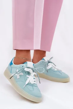 Niskie Buty Sportowe Damskie W Panterkę Miętowe Zelevelis