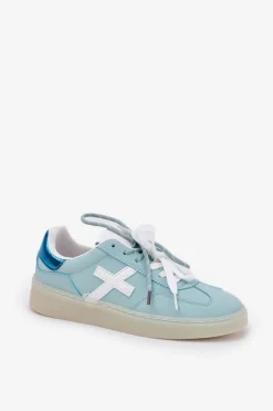 Niskie Buty Sportowe Damskie W Panterkę Miętowe Zelevelis