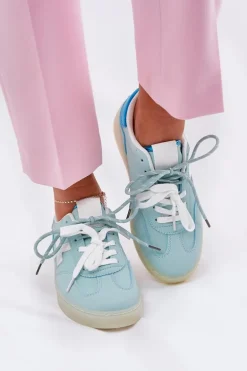 Niskie Buty Sportowe Damskie W Panterkę Miętowe Zelevelis