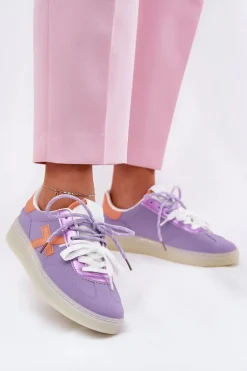 Niskie Buty Sportowe Damskie Fioletowe Zelevelis